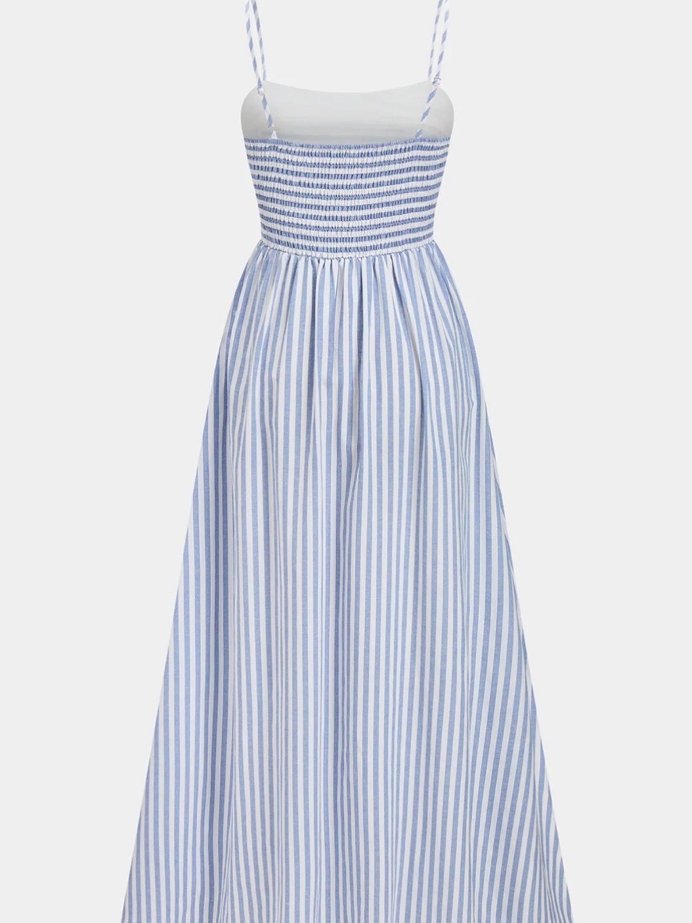 COMMENSE!! Striped Cutout Cotton Blend Cami Maxi Dress !!pockets - Picture 3 of 9